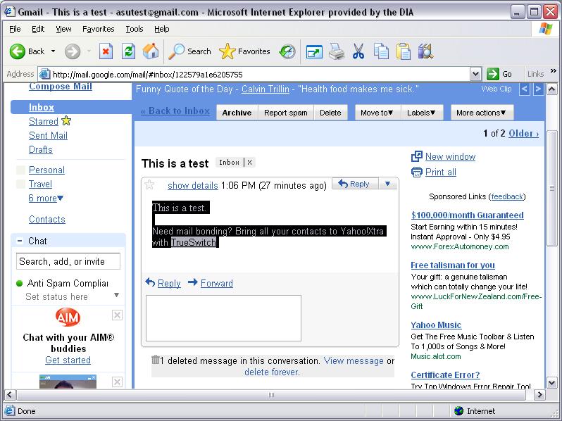 Gmail screen shot