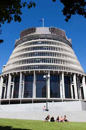 The Beehive - home of New Zealand's Executive Government